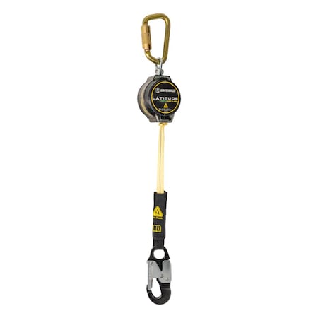 Safewaze Latitude Pro Arc Flash 7ft Single Web SRL: Steel Carabiner, Alu Snap Hook 020-5202